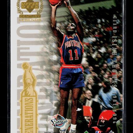 1999 Upper Deck Century Legends Generations Gary Payton Isiah Thomas Insert