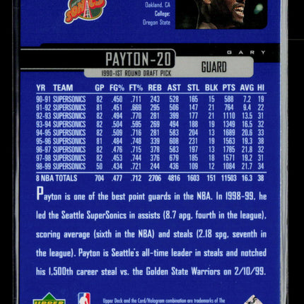 1999 Upper Deck Gary Payton #110