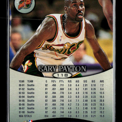 1999 SkyBox Molten Metal Heavy Metal Gary Payton #118