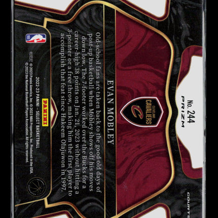 2023 Panini Select Evan Mobley #244 Green Purple