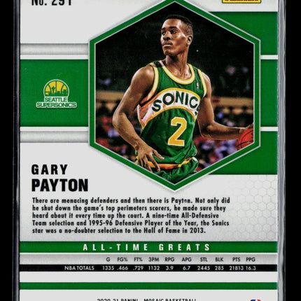 2021 Panini Mosaic Gary Payton #291 Orange