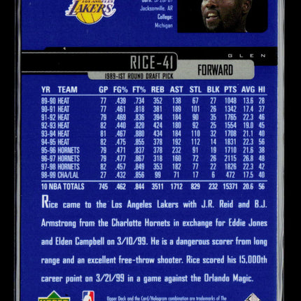 1999 Upper Deck Glen Rice #60
