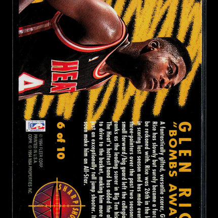 1994 Fleer Sharpshooter Glen Rice #6