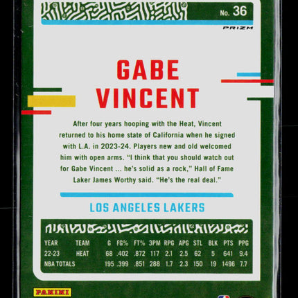 2024 Panini Donruss Optic Gabe Vincent #36 Pink Hyper