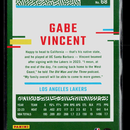 2023 Panini Donruss Gabe Vincent #68 Green Laser