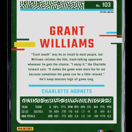 2024 Donruss Optic Grant Williams #103 Pink Hyper