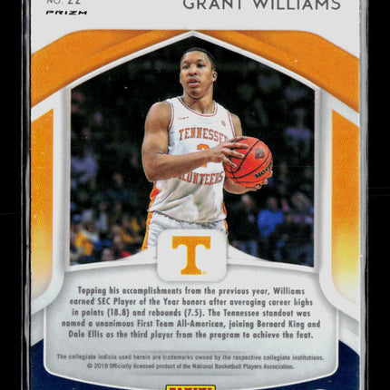 2019 Panini Prizm Draft Picks Grant Williams #22 Pink Pulsar