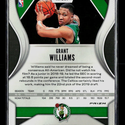 2019 Panini Prizm Grant Williams #267 Blue Yellow Green RC