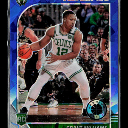 2020 Panini Hoops Premium Stock Grant Williams #218 Blue Cracked Ice RC