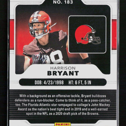 2020 Panini Obsidian Harrison Bryant #183 RC 04/75
