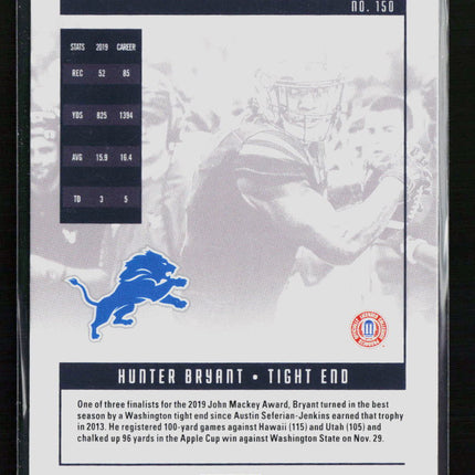 2020 Panini Luminance Football Hunter Bryant #150 RC