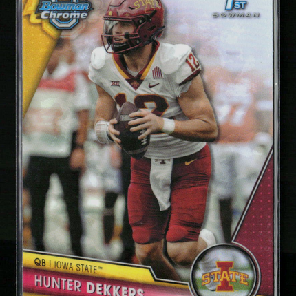 2023 Bowman Chrome University Hunter Dekkers #67 Refractor