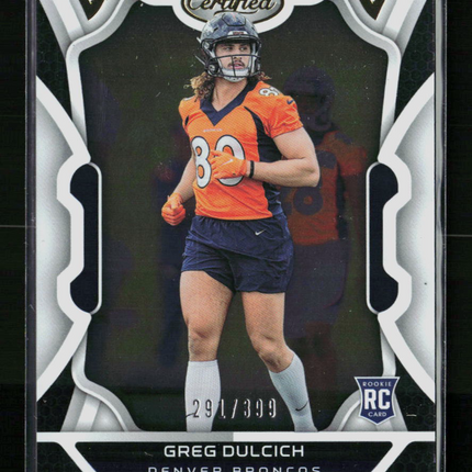 2022 Panini Certified Greg Dulcich #167 291/399 RC