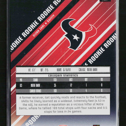 2004 Leaf Rookies & Stars Longevity Glenn Earl #137 072/199