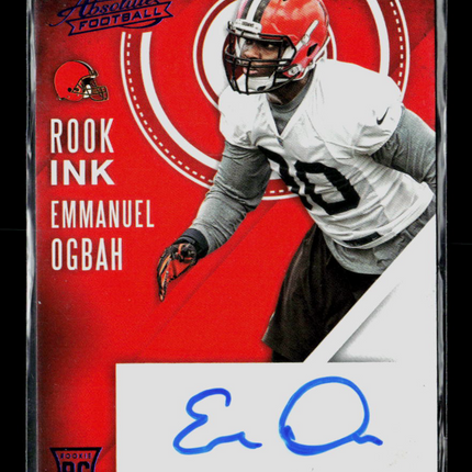 2016 Panini Absolute Emmanuel Ogbah #18 Rook Ink RC Auto