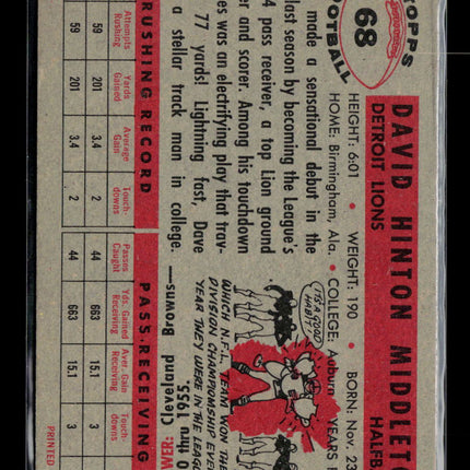 1956 Topps Dave Middleton David Hinton Middleton #68