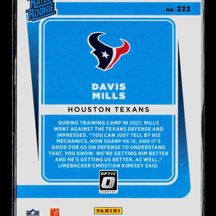 2021 Panini Donruss Optic Davis Mills #222