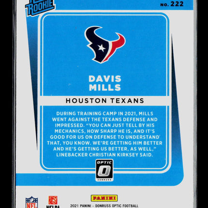 2021 Donruss Optic Davis Mills #222