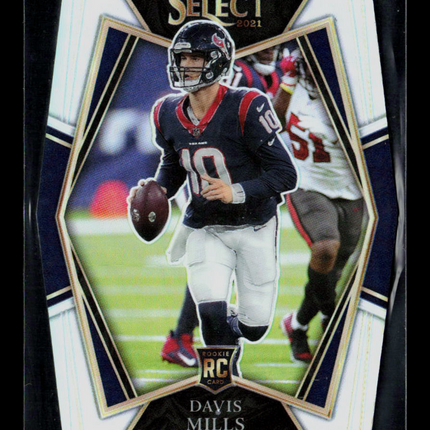 2022 Panini Select Football Davis Mills #165 Premier Level RC Silver