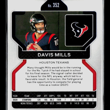 2021 Panini Prizm Davis Mills #352 RC