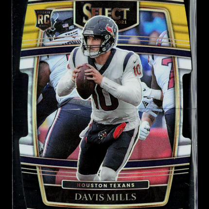 2022 Panini Select Football Davis Mills #65 RC Yellow Black