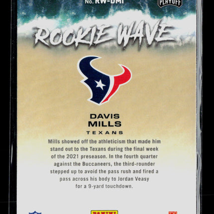 2021 Panini Playoff Rookie Wave Davis Mills #RW-DMI RC