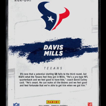 2021 Donruss Gridiron Kings Davis Mills #RGK-DMI
