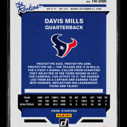 2021 Donruss The Rookies Davis Mills #TR-DMI