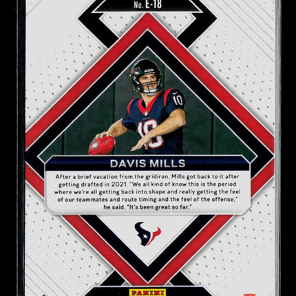 2021 Panini Prizm Emergent Davis Mills #E-18 RC
