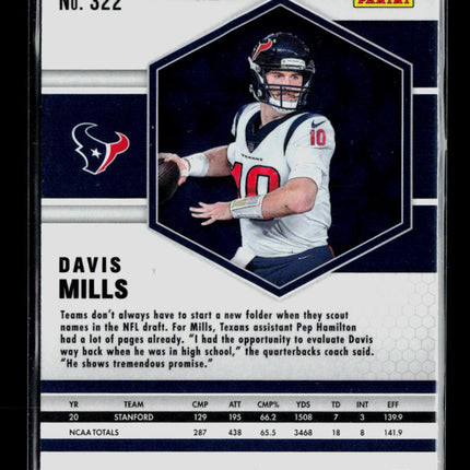 2021 Panini Mosaic Football Davis Mills #322 Green RC