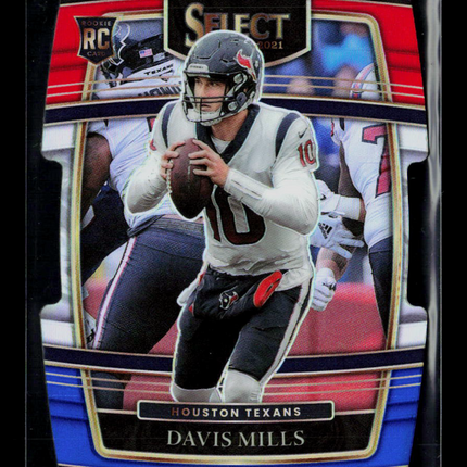 2022 Panini Select Davis Mills #65 RC Red Blue
