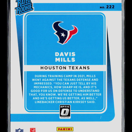 2021 Donruss Optic Davis Mills #222 Blue Scope