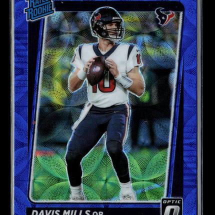 2021 Panini Donruss Optic Davis Mills #222 Blue Scope