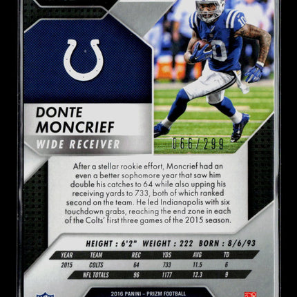 2016 Panini Prizm Donte Moncrief #152 Orange 066/299