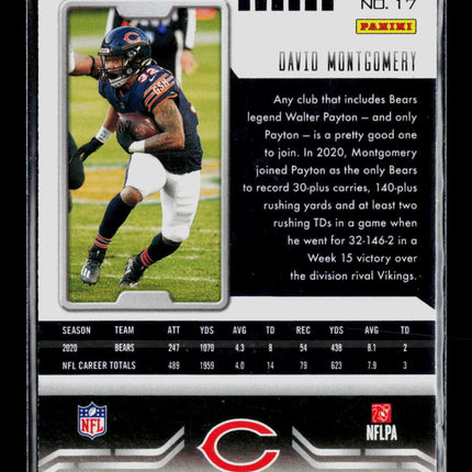 2021 Panini Playbook David Montgomery #17 Blue
