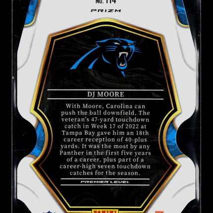 2023 Panini Select Football DJ Moore #114 Premier Level Black Green