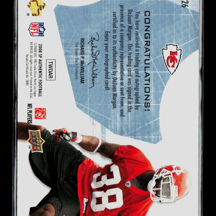 2008 Upper Deck SP Authentic DaJuan Morgan #226 Autograph 0268/1199 Auto