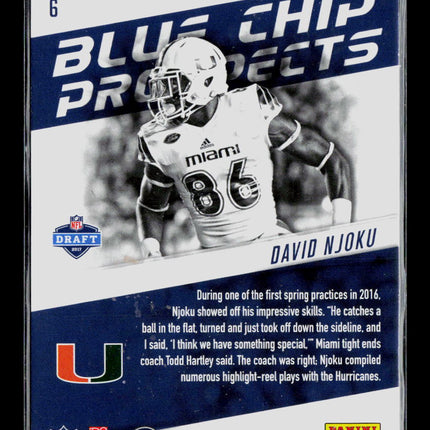 2017 Panini Prestige Blue Chip Prospects David Njoku #6