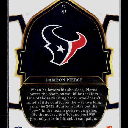 2023 Panini Select Dameon Pierce #47 RC