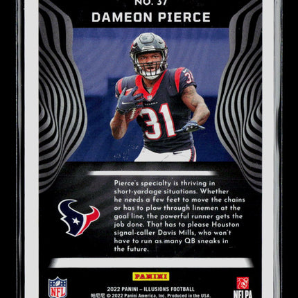 2022 Panini Illusions Dameon Pierce #37 RC 020/199