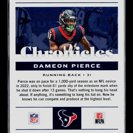 2023 Panini Chronicles Football Dameon Pierce #35 RC