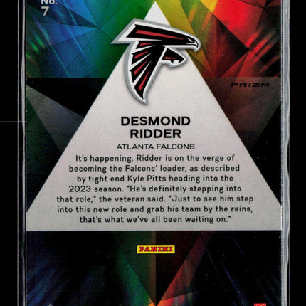 2023 Panini Prizm Prizmatic Desmond Ridder #7 Silver