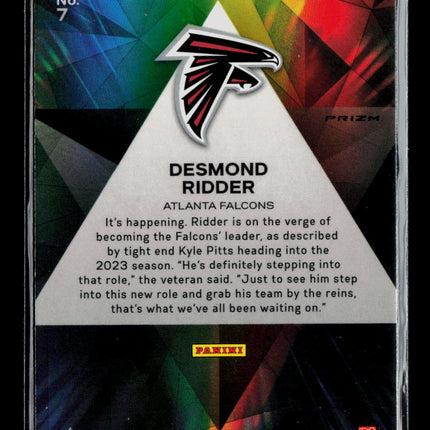 2023 Panini Prizm Prizmatic Desmond Ridder #7 Disco