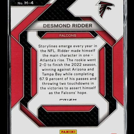 2023 Panini Prizm Emergent Desmond Ridder #H-4 Silver