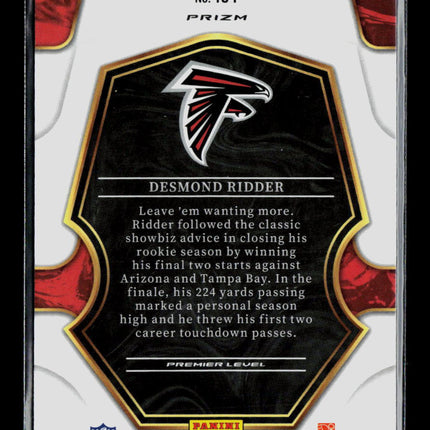 2023 Panini Select Prizm Desmond Ridder #104 Silver RC