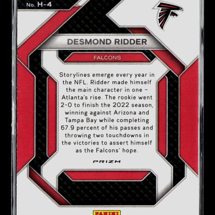 2023 Panini Prizm Emergent Desmond Ridder #H-4 Green