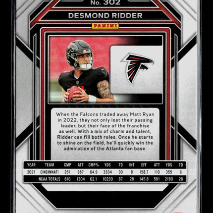 2023 Panini Prizm Desmond Ridder #302 RC