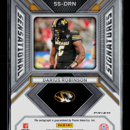 2024 Panini Prizm Draft Picks Sensational Darius Robinson #SS-DRN RC Auto