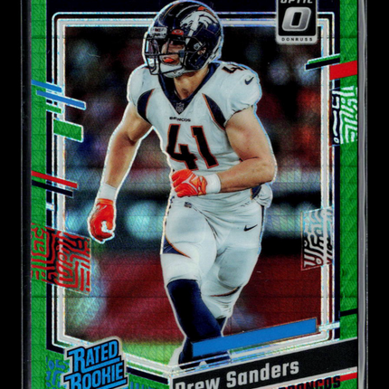 2023 Donruss Optic Drew Sanders #230 Green Hyper