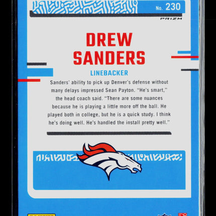 2023 Donruss Optic Drew Sanders #230 Green Hyper